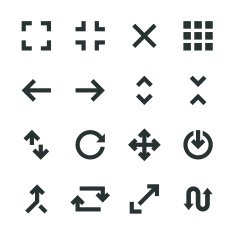 Navigation Silhouette Icons
