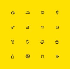 Caf&eacute; Icons - Line N2