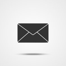Envelope mail icon for web Flat design illustration Vector