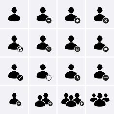 Social People Icons Avatar sign