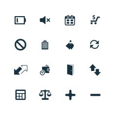 crisis icons set