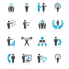 businessman icon set N4