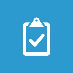 vote icon white on the blue background