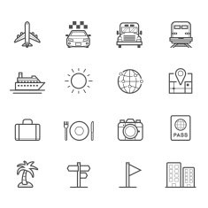 Travel and Vacation Icons N15