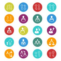 Business vector icons set
