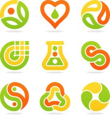 multicolored eco symbols