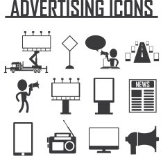 Advertisement icons vector illustraton eps 10