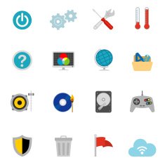 Flat Computer OS (Operating System) icons N2