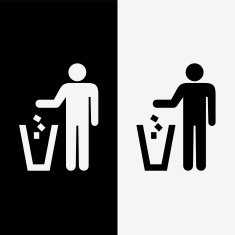 trash icons set great for any use Vector EPS10