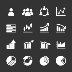 infographic and chart icon set vector eps10