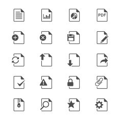 Document flat icons
