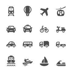 transportation and vehicle icon set vector eps10