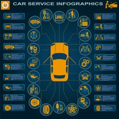 Car service repair Infographics N2