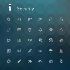 Security Line Icons