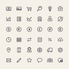 Set of Line Business Icons N2