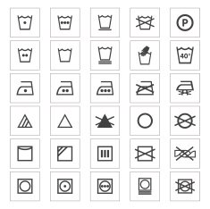 Clothing Care Fabric Icons