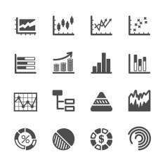infographic and chart icon set 2 vector eps10