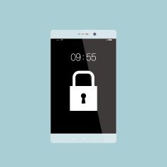 Mobile phone with a lock on it's screen