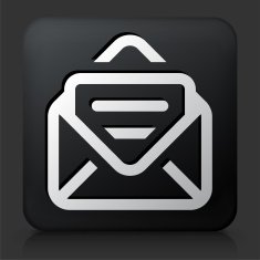 Black Square Button with Letter Icon