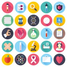 Health Care and Medical Flat Icons