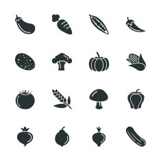 Vegetable Silhouette Icons free image download