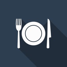 fork knife dish icon