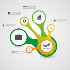 Abstract infographic in the form of metabolic Design elements N4