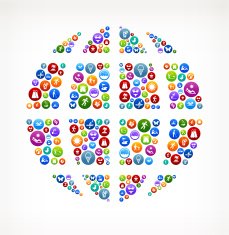 Globe Summer time fun and outdoors vector graphic