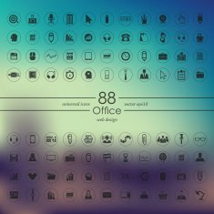 Set of office icons N8