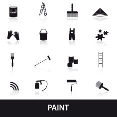 paint icons set eps10