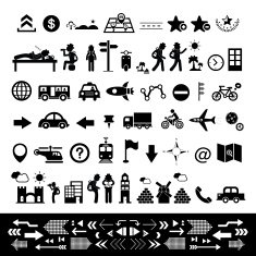 traveler explorer icon set