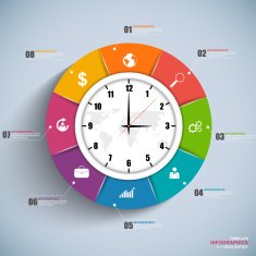 Abstract 3D paper Infographic N2