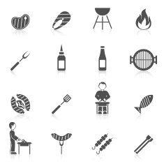 Bbq Grill Icon Black