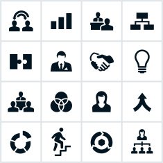 Black Business Collaboration Icons