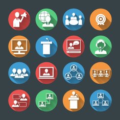 business people icons set N2