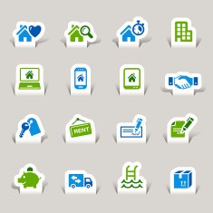 Vector set of real estate icons
