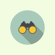 Vector icon of binoculars