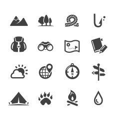 Travel Adventure and Camping Icons - Acme Series