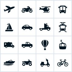 Methods of Transportation Icons