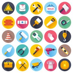 Flat Construction Icons