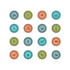 Retro Farming Badges
