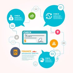 Check and Finance infographic template