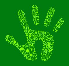Hand Environmental Conservation and Nature interface icon Pattern