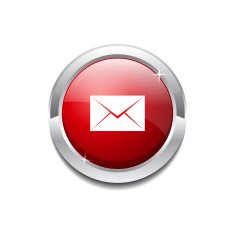Email Circular Vector Red Web Icon Button