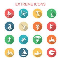 extreme long shadow icons