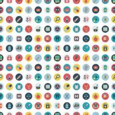 Retro flat Medical seamless pattern