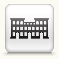 Square Button with Aparment Buildings