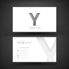 Business Card Template - with letter "Y"