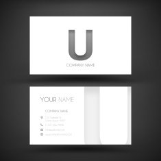 Business Card Template - with letter "U"