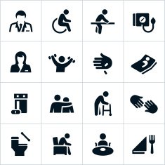 Black Nursing Home Icons